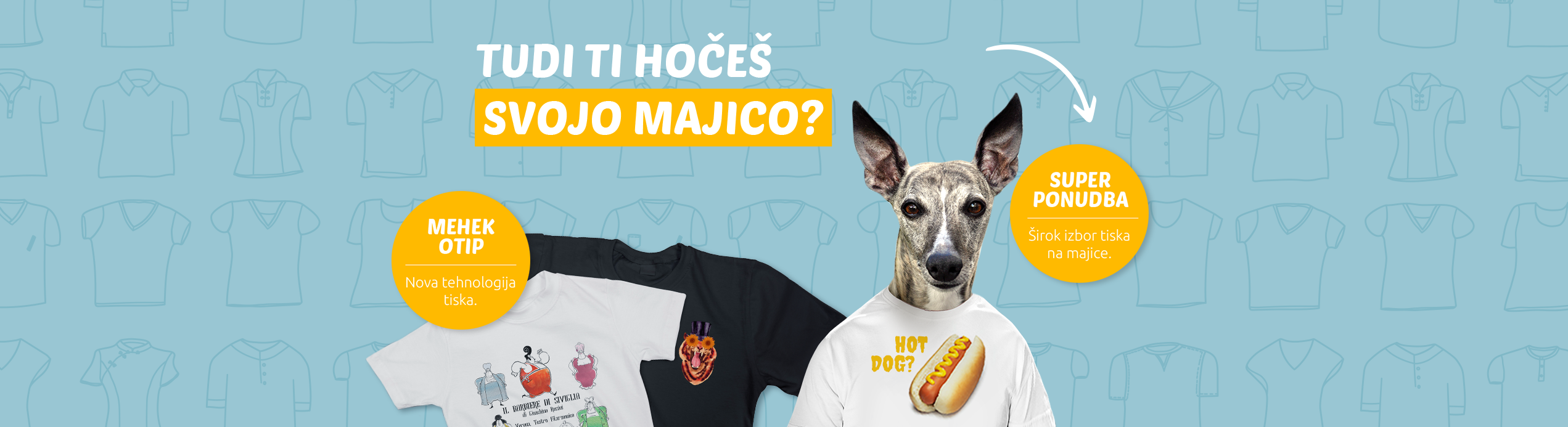 Tisk na majice - Splošni banner